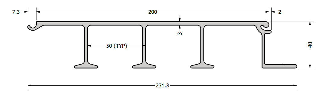 Billede af gulvpankprofil XTR331
