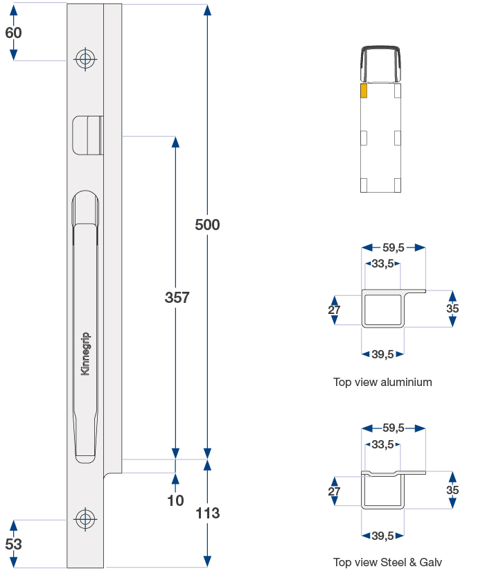 Forstolpe venstre boltet 1-port