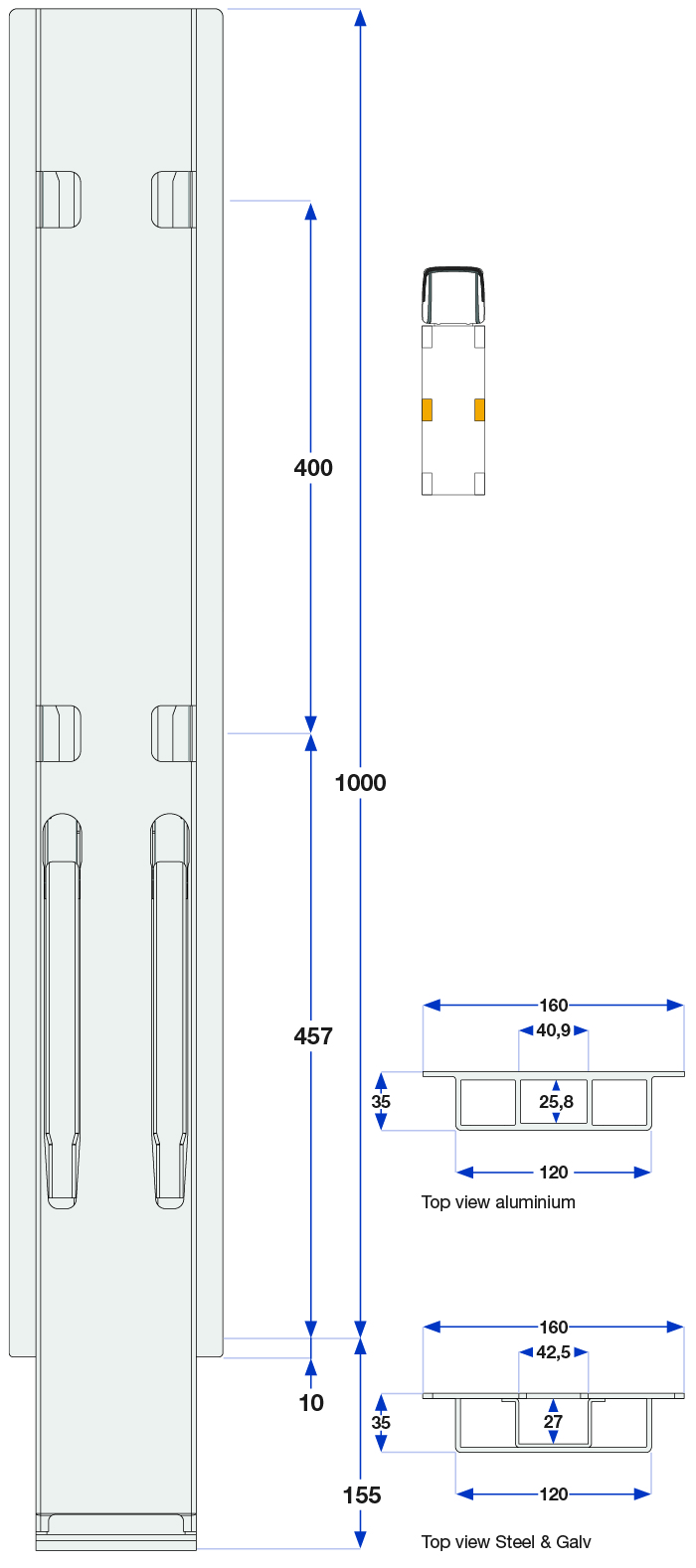 Sidestolpe 2-port