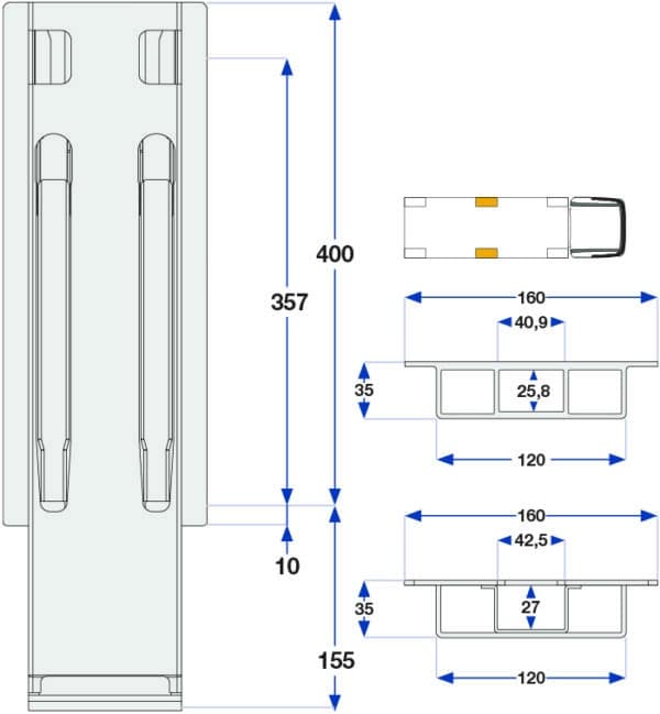 Sidestolpe ED 1-port