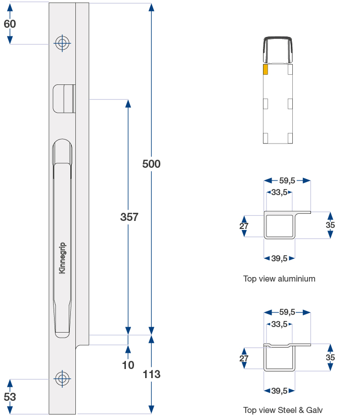 Forstolpe venstre boltet ED 1-port