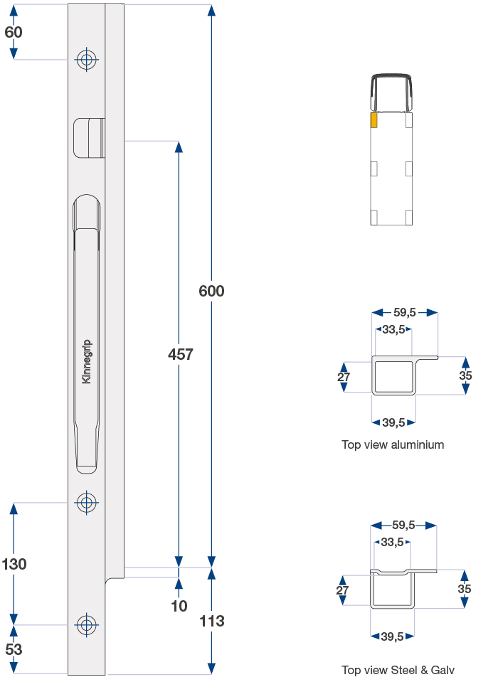 Forstolpe venstre boltet ED 1-port