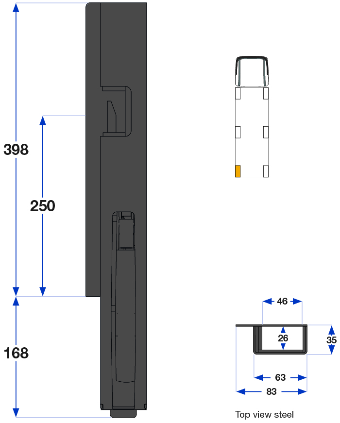 Teknisk tegning af en enhed
